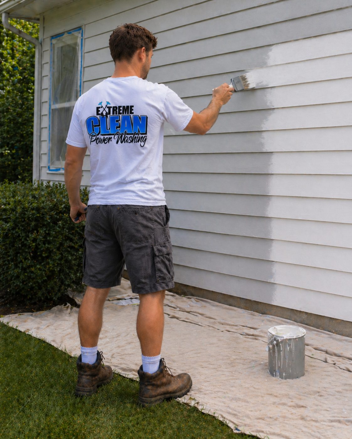 Exterior painting in Geauga County Ohio — Xtreme Clean Powerwashing house and deck painting