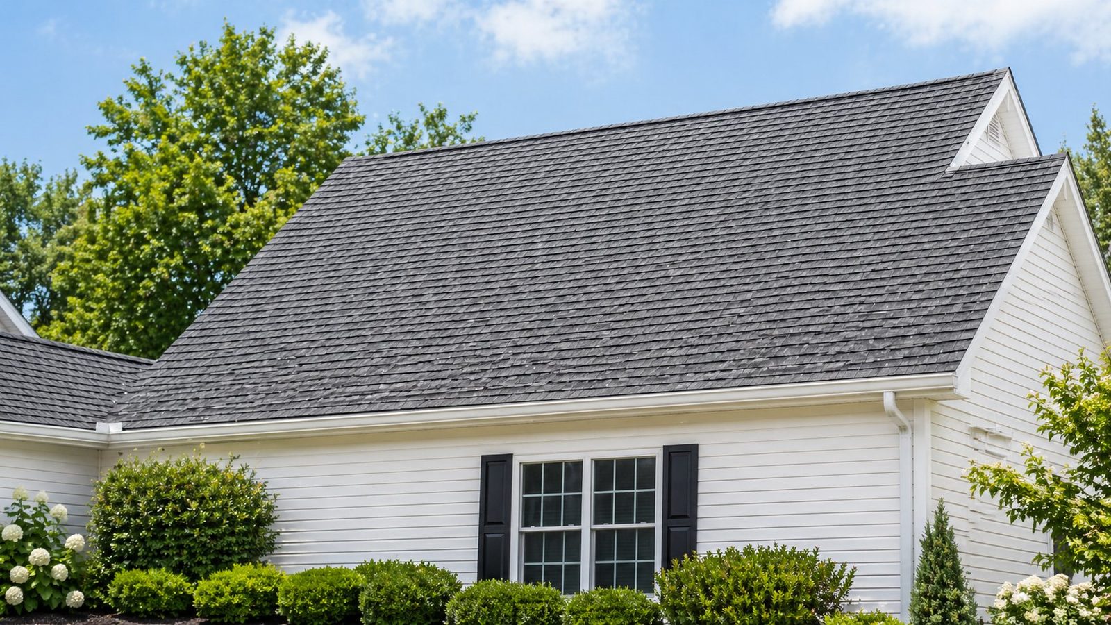 Roof cleaning result in Geauga County Ohio — Xtreme Clean Powerwashing soft-wash roof